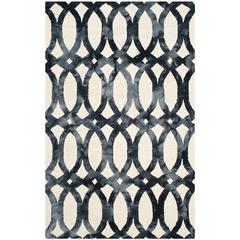 DIP DYE, IVORY / GRAPHITE, 5' X 8', Area Rug