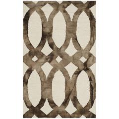 DIP DYE, IVORY / CHOCOLATE, 2'-6" X 4', Area Rug