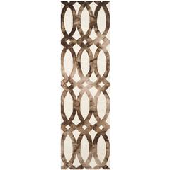 DIP DYE, IVORY / CHOCOLATE, 2'-3" X 8', Area Rug, DDY675E-28