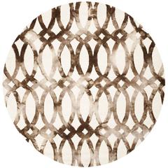 DIP DYE, IVORY / CHOCOLATE, 7' X 7' Round, Area Rug, DDY675E-7R