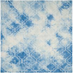 DIP DYE, BLUE / IVORY, 7' X 7' Square, Area Rug, DDY676G-7SQ
