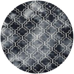 DIP DYE, GRAPHITE / IVORY, 7' X 7' Round, Area Rug, DDY676J-7R