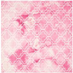 DIP DYE, ROSE / IVORY, 7' X 7' Square, Area Rug