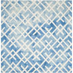 DIP DYE, BLUE / IVORY, 7' X 7' Square, Area Rug, DDY677G-7SQ