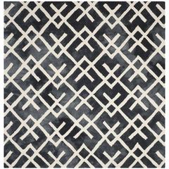 DIP DYE, GRAPHITE / IVORY, 7' X 7' Square, Area Rug, DDY677J-7SQ