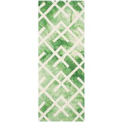 DIP DYE, GREEN / IVORY, 2'-3" X 6', Area Rug, DDY677Q-26