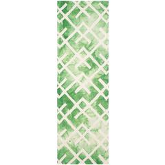 DIP DYE, GREEN / IVORY, 2'-3" X 8', Area Rug, DDY677Q-28