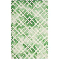 DIP DYE, GREEN / IVORY, 5' X 8', Area Rug, DDY677Q-5