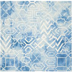 DIP DYE, BLUE / IVORY, 7' X 7' Square, Area Rug, DDY678G-7SQ