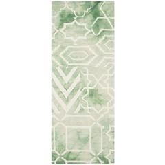 DIP DYE, GREEN / IVORY, 2'-3" X 6', Area Rug, DDY678Q-26