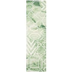 DIP DYE, GREEN / IVORY, 2'-3" X 8', Area Rug, DDY678Q-28