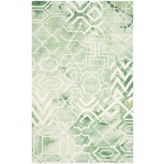 DIP DYE, GREEN / IVORY, 5' X 8', Area Rug, DDY678Q-5