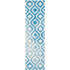 DIP DYE, IVORY / BLUE, 2'-3" X 8', Area Rug, DDY679A-28