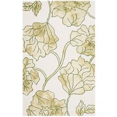 DIP DYE, IVORY / LIGHT GREEN, 5' X 8', Area Rug