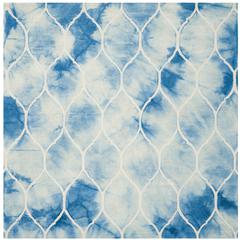 DIP DYE, BLUE / IVORY, 7' X 7' Square, Area Rug, DDY685G-7SQ
