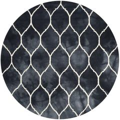 DIP DYE, GRAPHITE / IVORY, 7' X 7' Round, Area Rug, DDY685J-7R