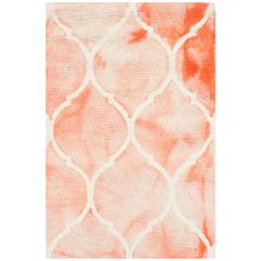 DIP DYE, ORANGE / IVORY, 2' X 3', Area Rug