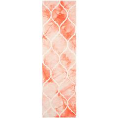 DIP DYE, ORANGE / IVORY, 2'-3" X 8', Area Rug