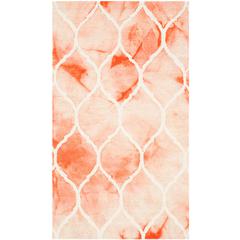 DIP DYE, ORANGE / IVORY, 3' X 5', Area Rug