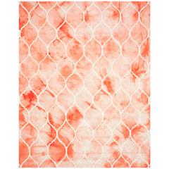 DIP DYE, ORANGE / IVORY, 8' X 10', Area Rug
