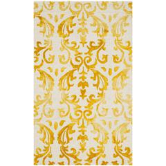 DIP DYE, IVORY / GOLD, 3' X 5', Area Rug, DDY689A-3