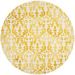 DIP DYE, IVORY / GOLD, 7' X 7' Round, Area Rug, DDY689A-7R