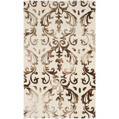 DIP DYE, IVORY / CHOCOLATE, 3' X 5', Area Rug, DDY689B-3
