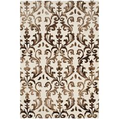 DIP DYE, IVORY / CHOCOLATE, 4' X 6', Area Rug