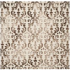 DIP DYE, IVORY / CHOCOLATE, 7' X 7' Square, Area Rug, DDY689B-7SQ