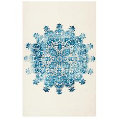 DIP DYE, IVORY / BLUE, 5' X 8', Area Rug, DDY701M-5