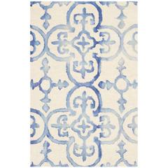 DIP DYE, IVORY / BLUE, 2' X 3', Area Rug, DDY711A-2