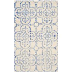DIP DYE, IVORY / BLUE, 3' X 5', Area Rug, DDY711A-3
