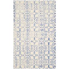 DIP DYE, IVORY / BLUE, 5' X 8', Area Rug, DDY711A-5