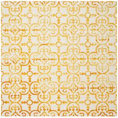 DIP DYE, IVORY / GOLD, 7' X 7' Square, Area Rug, DDY711C-7SQ