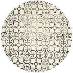 DIP DYE, IVORY / CHARCOAL, 7' X 7' Round, Area Rug, DDY711D-7R