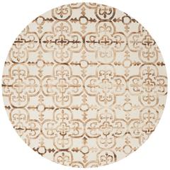 DIP DYE, IVORY / CAMEL, 7' X 7' Round, Area Rug, DDY711E-7R