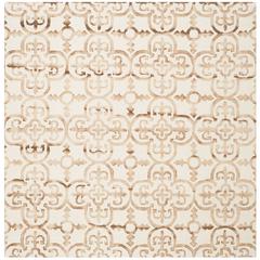 DIP DYE, IVORY / CAMEL, 7' X 7' Square, Area Rug, DDY711E-7SQ