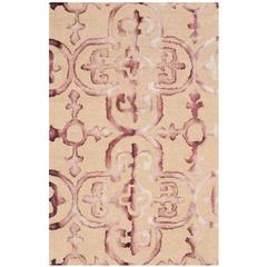 DIP DYE, BEIGE / MAROON, 2' X 3', Area Rug