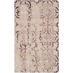 DIP DYE, BEIGE / MAROON, 3' X 5', Area Rug
