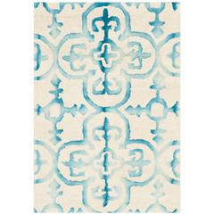 DIP DYE, IVORY / TURQUOISE, 2' X 3', Area Rug, DDY711H-2