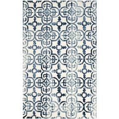 DIP DYE, IVORY / NAVY, 5' X 8', Area Rug, DDY711P-5