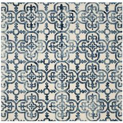 DIP DYE, IVORY / NAVY, 7' X 7' Square, Area Rug, DDY711P-7SQ