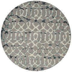 DIP DYE, GREY / CHARCOAL, 7' X 7' Round, Area Rug, DDY712B-7R