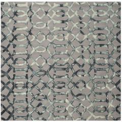 DIP DYE, GREY / CHARCOAL, 7' X 7' Square, Area Rug, DDY712B-7SQ