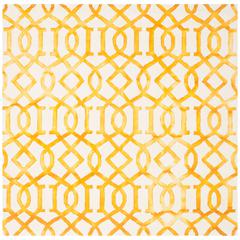 DIP DYE, IVORY / GOLD, 7' X 7' Square, Area Rug, DDY712C-7SQ