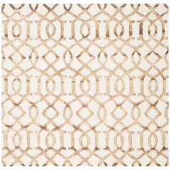 DIP DYE, IVORY / CAMEL, 7' X 7' Square, Area Rug, DDY712E-7SQ