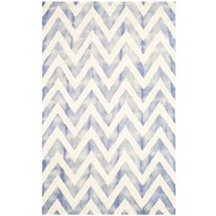DIP DYE, IVORY / BLUE, 5' X 8', Area Rug, DDY715A-5