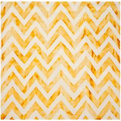 DIP DYE, IVORY / GOLD, 7' X 7' Square, Area Rug, DDY715C-7SQ