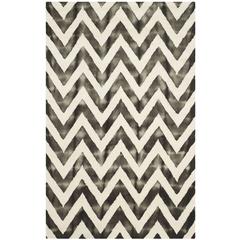 DIP DYE, IVORY / CHARCOAL, 5' X 8', Area Rug, DDY715D-5