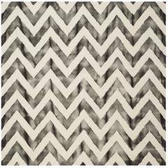 DIP DYE, IVORY / CHARCOAL, 7' X 7' Square, Area Rug, DDY715D-7SQ